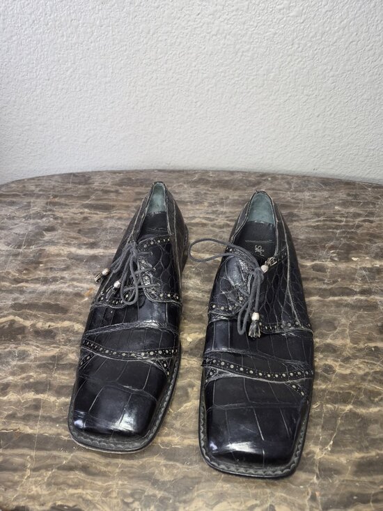 SlickExotic Hornback Alligator/Crocodile Skin Oxford Men Shoes Size 13